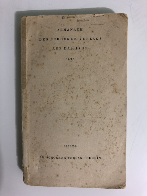 Jewish German almanac 1935