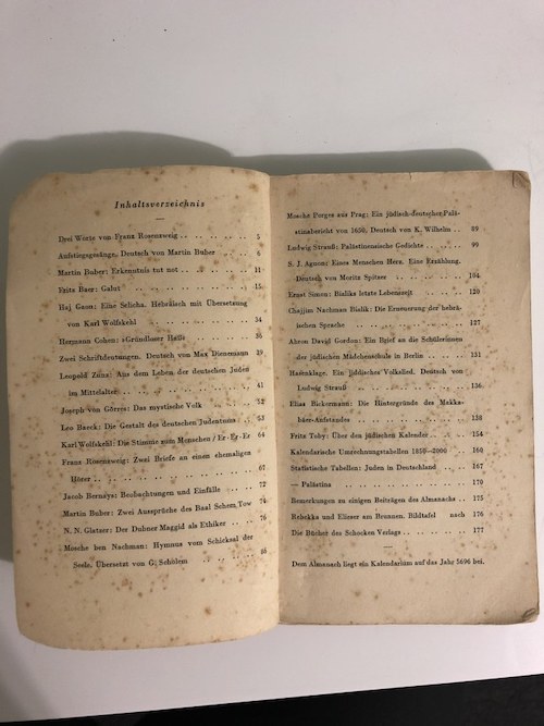 Jewish German almanac 1935