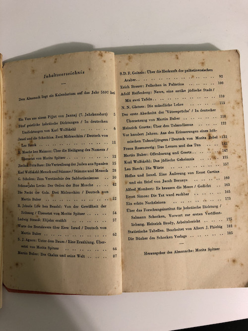 Jewish German almanac 1936